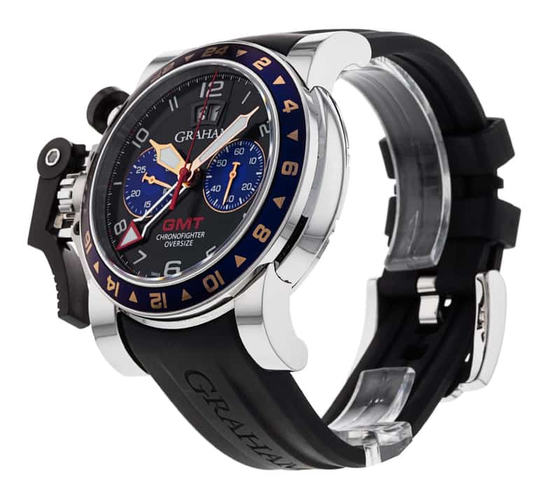 Graham Chronofighter Oversize GMT - Steel 2OVGS.B26A
